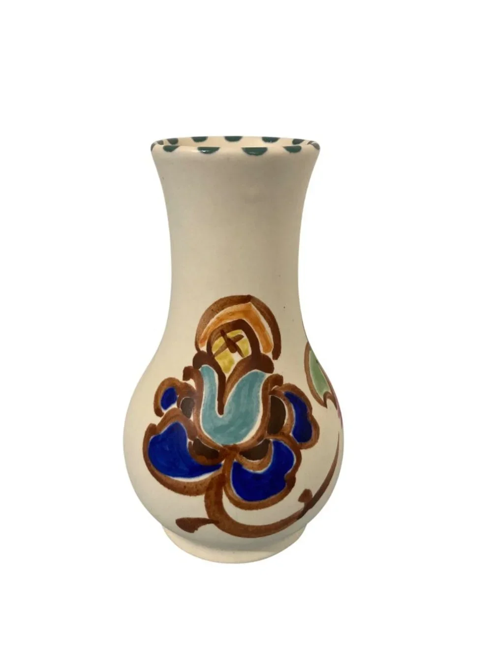 Vintage Honiton Devon Studio Pottery Vase Hand Painted Made In England